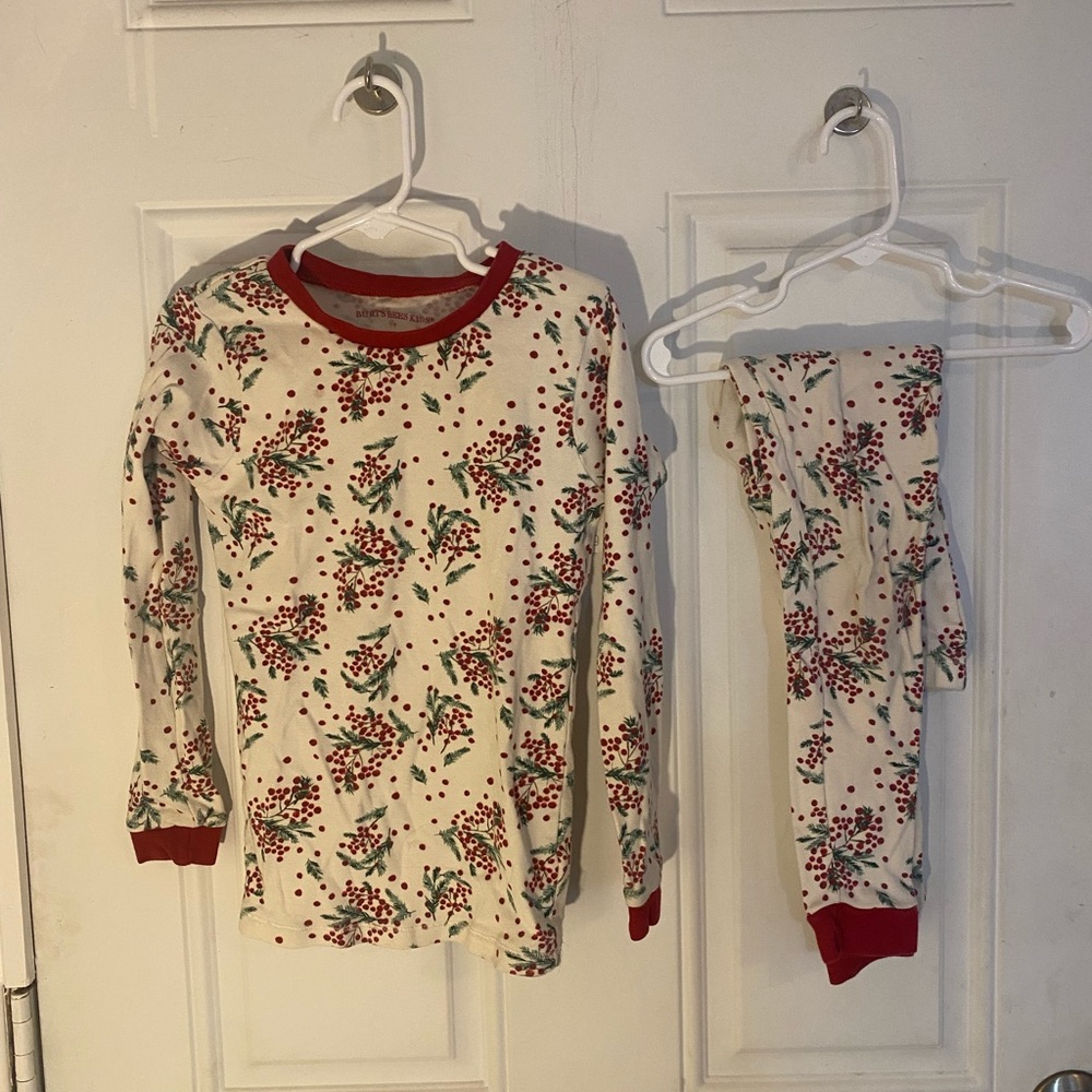 Burt's Bees Holiday Holly Berries Kids Pajamas